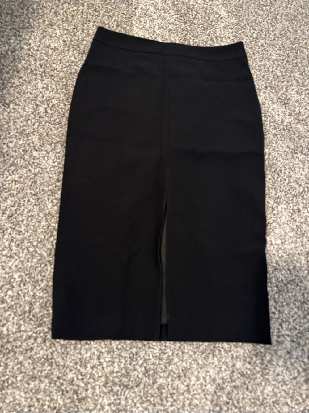 Ann Taylor Black Pencil Skirt with Front Slit